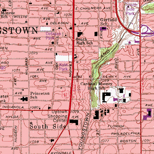 Topographic Map of Kingdom Hall Jehovahs Witnesses, OH
