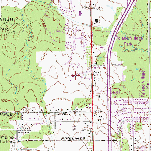 Topographic Map of Infant Jesus of Prague Byzantine Catholic Church, OH