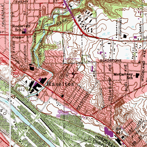 Topographic Map of Friends House Chapel Church, OH