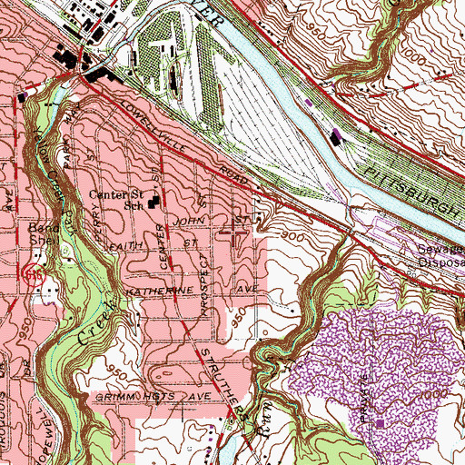 Topographic Map of Pilgrim Baptist Church, OH