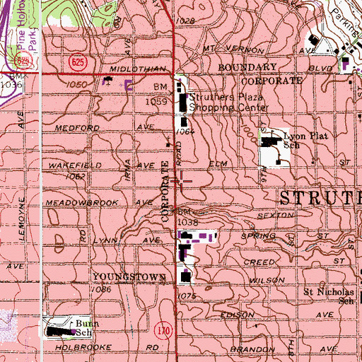Topographic Map of Harvest Life Center, OH