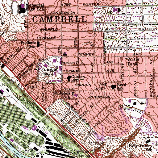 Topographic Map of Mission Cristianos Unidos, OH