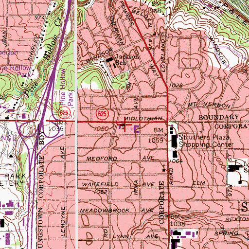Topographic Map of Bethlehem United Church of Christ, OH