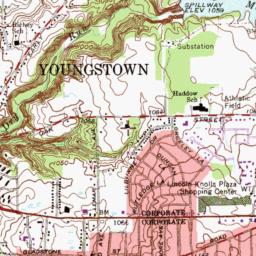 Topographic Map of Christian Bible Baptist Church, OH