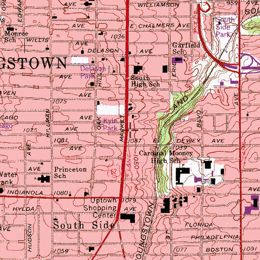 Topographic Map of Christian Fellowship Tabernacle, OH