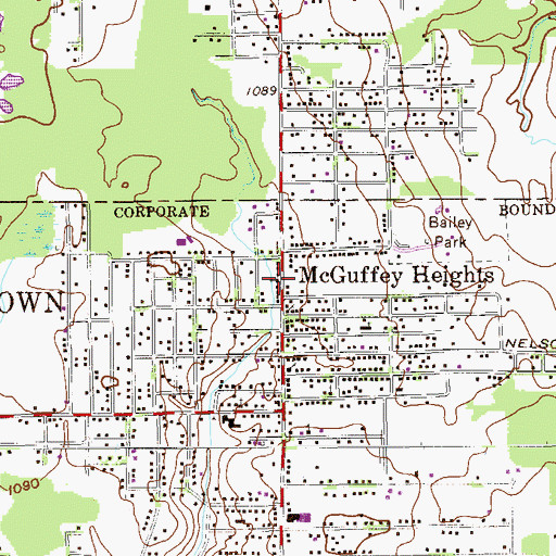 Topographic Map of Christian Revival Center, OH