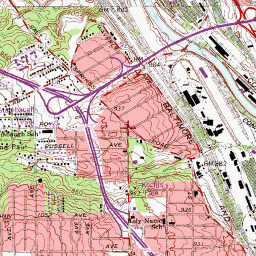 Topographic Map of Corner Stone Chapel, OH