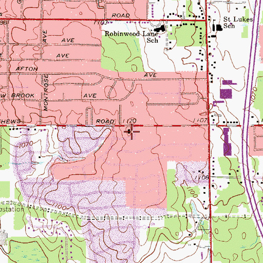 Topographic Map of Cornerstone Presbyterian Church, OH