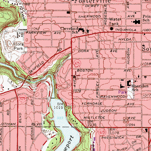 Topographic Map of Evangel Assembly of God Church, OH