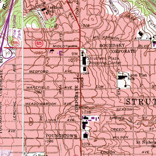 Topographic Map of Fairview Immanuel Baptist Church, OH