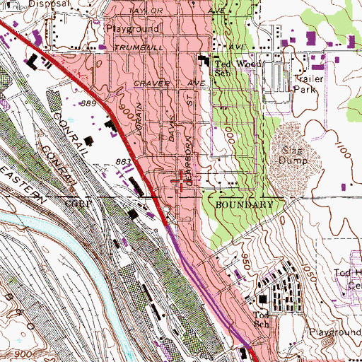 Topographic Map of Faith Temple Apostolic Church, OH
