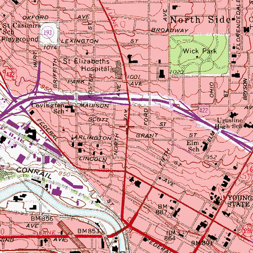Topographic Map of Final Call to Islam Church, OH