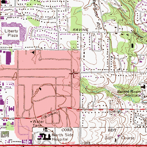 Topographic Map of First Christian Assembly Church, OH
