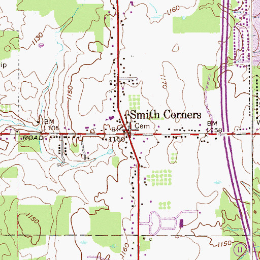 Topographic Map of First Freewill Baptist Church, OH