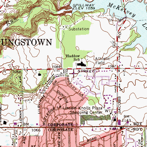 Topographic Map of First Spanish Baptist Church, OH