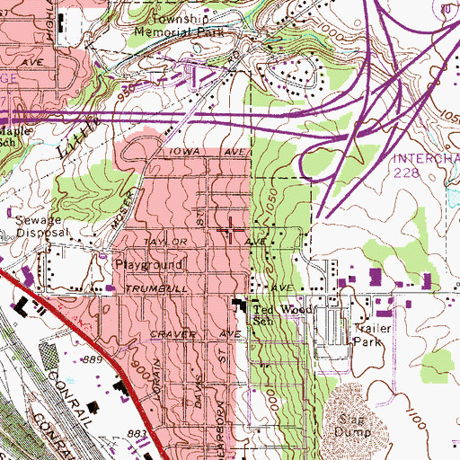 Topographic Map of Girard Church of Christ, OH