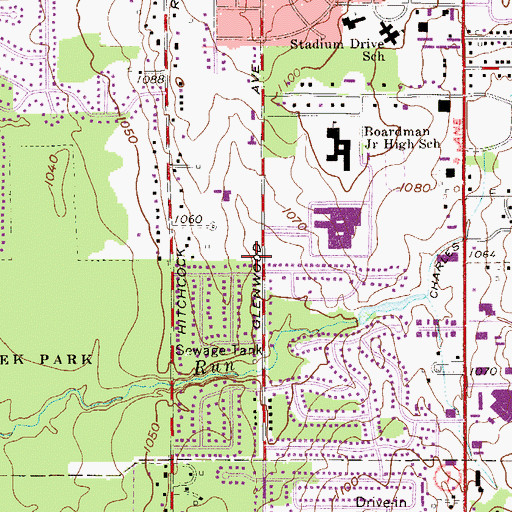 Topographic Map of Glenwood Primitive Methodist Church, OH