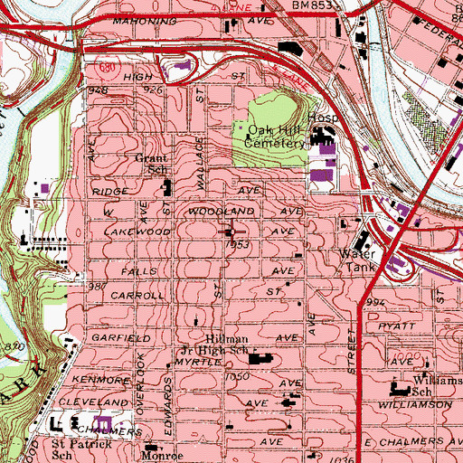 Topographic Map of Greater Friendship Church, OH