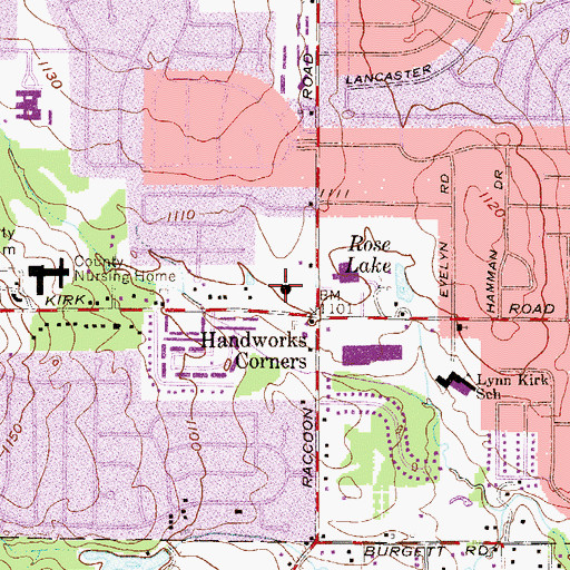 Topographic Map of Highway Tabernacle, OH