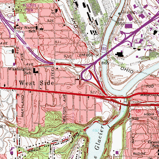 Topographic Map of Holy Trinity Serbian Eastern Orthodox Church, OH