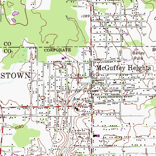 Topographic Map of House of Jacob, OH