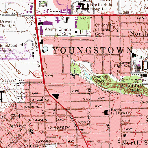 Topographic Map of Immanuel Lutheran Church, OH