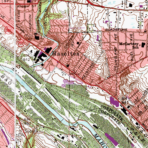 Topographic Map of Jerusalem Baptist Church, OH