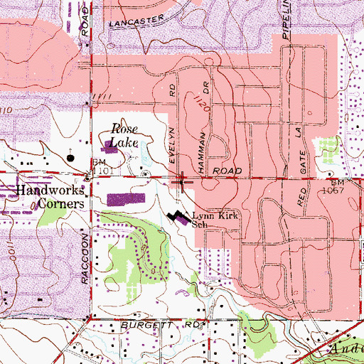 Topographic Map of Lynkirk Church of Christ, OH