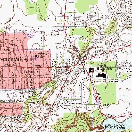 Topographic Map of Mount Moriah House of Prayer, OH