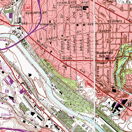 Topographic Map of Mount Sinai Baptist Church, OH