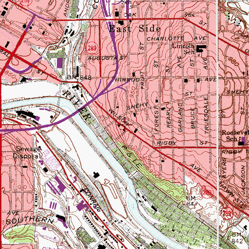 Topographic Map of Mount Zion Baptist Church, OH