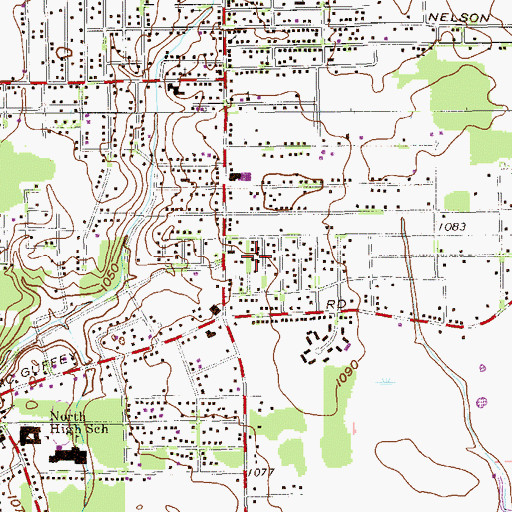 Topographic Map of New Bethel Church of God in Christ, OH