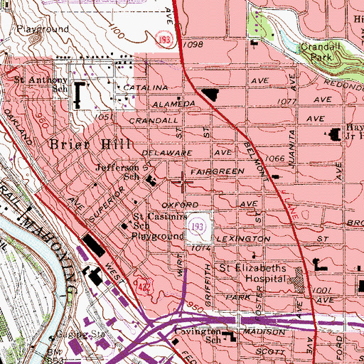 Topographic Map of New Grace Baptist Church, OH