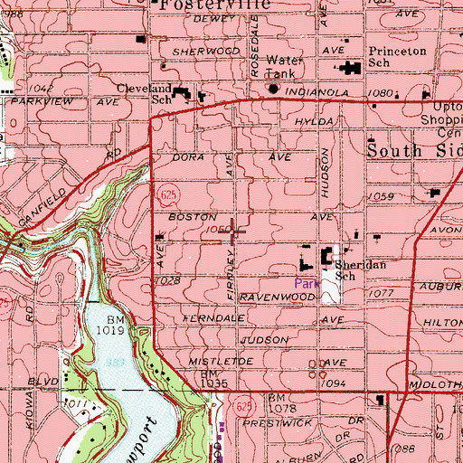 Topographic Map of Old Time Gospel Church, OH