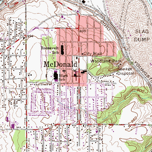 Topographic Map of Our Lady of Perpetual Help Catholic Church, OH