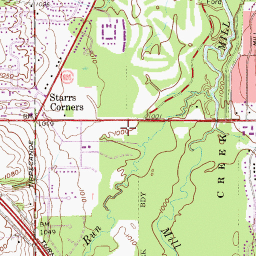 Topographic Map of Pelican Park Plaza Shopping Center, OH