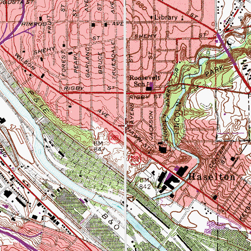 Topographic Map of Pentecostal Full Gospel House of Prayer, OH