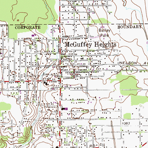 Topographic Map of Pilgrim Rest United Holy Church of America, OH