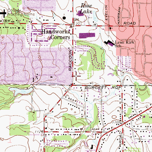 Topographic Map of Saint Andrews Episcopal Church, OH
