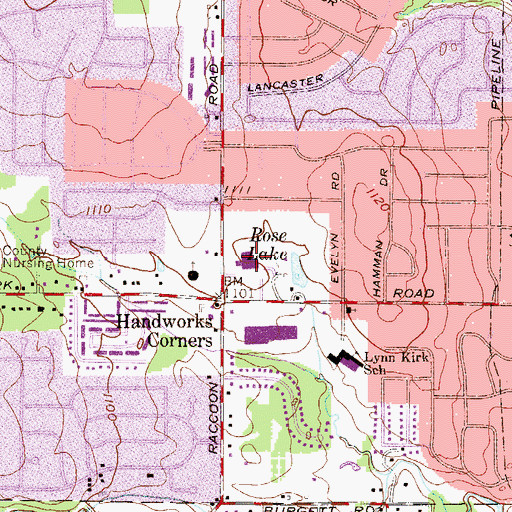 Topographic Map of Saint Anns School, OH