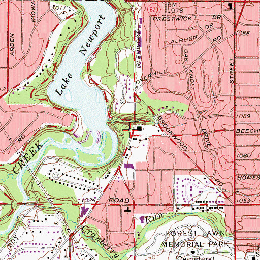 Topographic Map of Saint John Greek Orthodox Church, OH