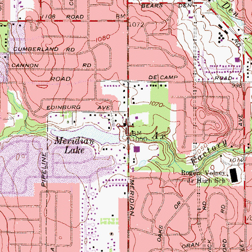 Topographic Map of Saint Maron Maronite Church, OH