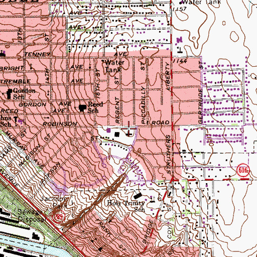 Topographic Map of Saint Michaels Byzantine Catholic Church, OH