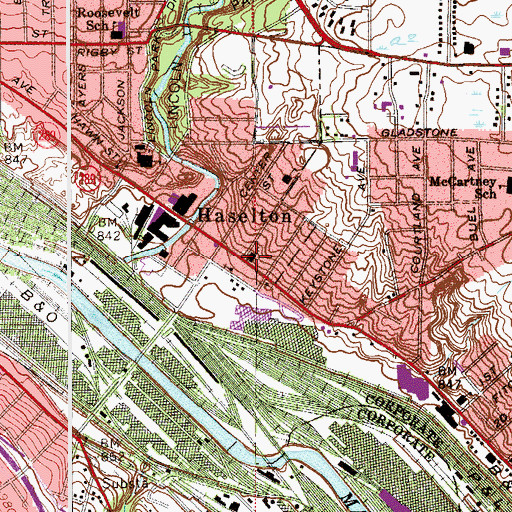 Topographic Map of Saint Nicholas Byzantine Catholic Church, OH