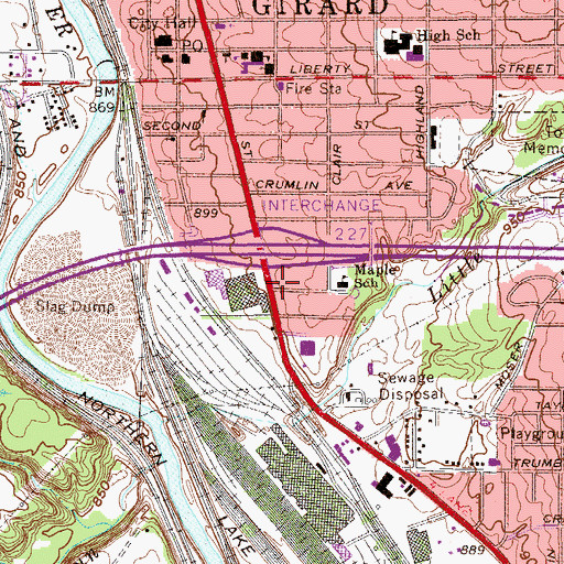 Topographic Map of Shield of Faith Ministries Center, OH