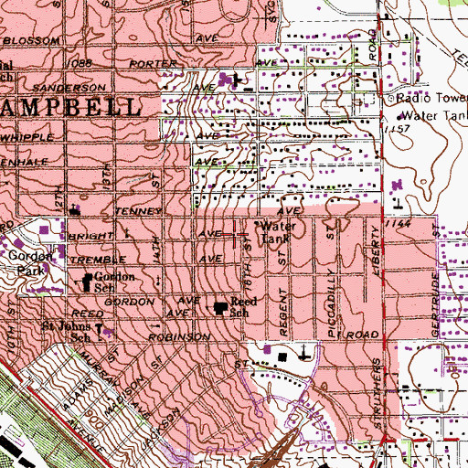 Topographic Map of Shiloh Baptist Church, OH
