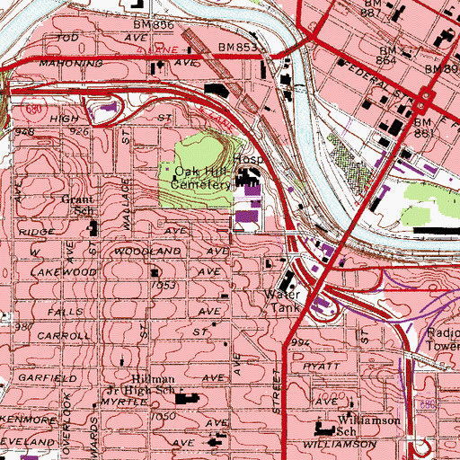 Topographic Map of Soul Saving Station for Every Nation, OH