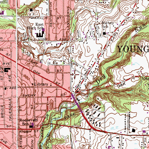 Topographic Map of Spanish Seventh Day Adventist Church, OH