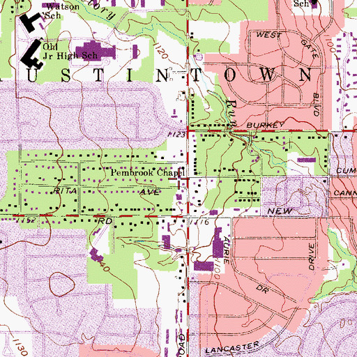 Topographic Map of Teri-Mar Plaza Shopping Center, OH