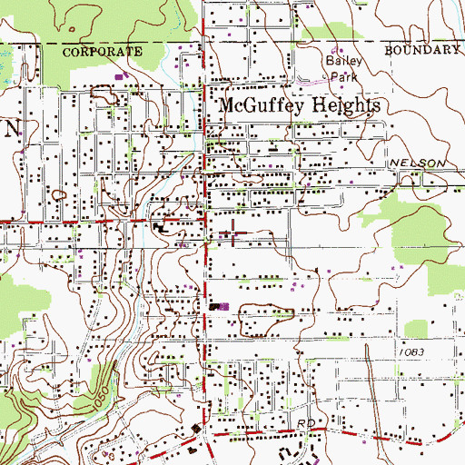 Topographic Map of Triumph the Church and Kingdom of God in Christ, OH